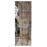 Group of 6 metal crates