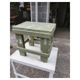 Wood bench approx 18 wide x 14 long x 16 tall