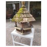 Handmade well used big bird feeder