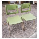 Pair of green chairs