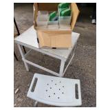 Shower chair and storage containers