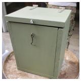 Chunky wood storage box approx 13 inches tall x