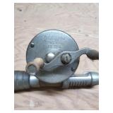 Antique JC Higgins fishing reel and rod