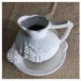 Pitcher and bowl. 6 inches tall