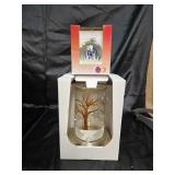 Glass Hurricane lamp plus Light up glass