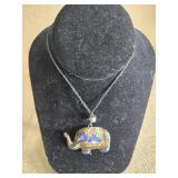 3 costume necklaces including elephant and owl