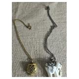 Owl and Elephant necklaces