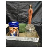 Charles and Diana tin plus jar etc.