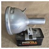 Carpenter flashlight clips onto 7.5 volts battery