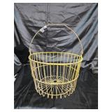 Yellow country wire gathering basket