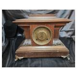 Beautiful mantle clock missing hands.
