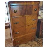 Waterfall pattern chest of drawers approx size is