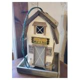 Farm fresh milk & eggs birdhouse & feeder