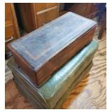 Antique Wood storage box with inlay