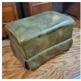 Vintage green foot stool