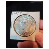 1924 P Peace Liberty silver dollar