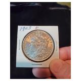 1903 P Morgan silver dollar