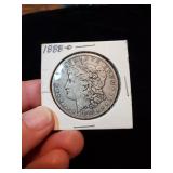 1888 O Morgan silver dollar