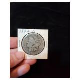 1882 S Morgan silver dollar