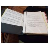 Large 3 ring binder of religious hymns