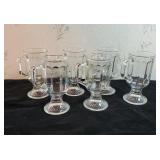 6 cocoa glass mugs
