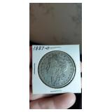 1887 O Morgan silver dollar
