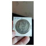 1890 O Morgan silver dollar