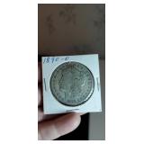 1890 O Morgan silver dollar