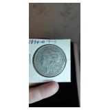 1894 O Morgan silver dollar