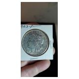 1903 P Morgan silver dollar