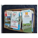 Large group of road maps