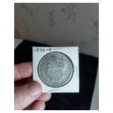 1890 O Morgan silver dollar