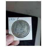 1891 P Morgan silver dollar