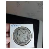 1894 O Morgan silver dollar