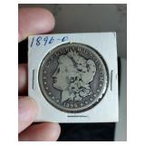 1896 O Morgan silver dollar