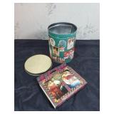 Coca-Cola tin and playing cards