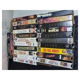 Large group of VHS tapes