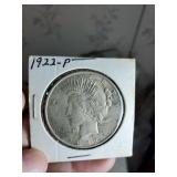 1922 P Peace silver dollar