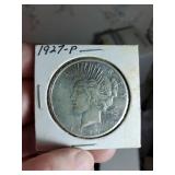 1927 P Peace silver dollar
