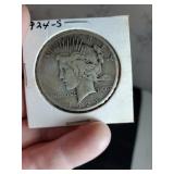 1924 S Peace silber dollar