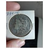 1890 O Morgan silver dollar