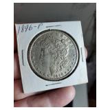 1896 P Morgan silver dollar