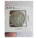 1929 S Liberty Walking half dollar