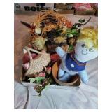 Ceramic basket & other decor