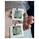 Pair of 1934 Liberty walking half dollar
