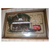Coca-Cola country store clock approx size is 19 x