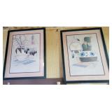 Pair of western prints Approx 17 x 24 inches