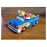 Ceramic M&Ms in a Chevy