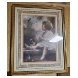 Home interior little girl print approx 16 x 20