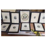 8 Virginia presidents prints approx 7 x 9 inches